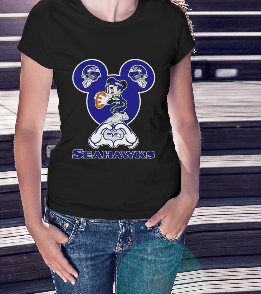 Mickey Mouse Seattle Seahawks Football Fanatic Collection T-Shirt