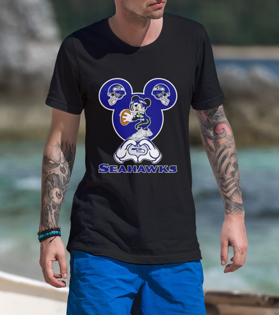 Mickey Mouse Seattle Seahawks Football Fanatic Collection T-Shirt