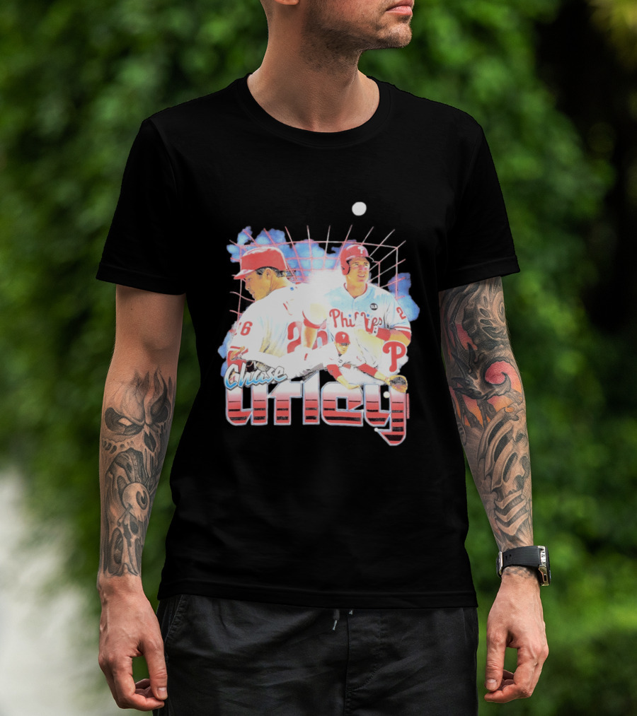 Chase Utley Philadelphia Phillies Baseball Icon 26 T-Shirt