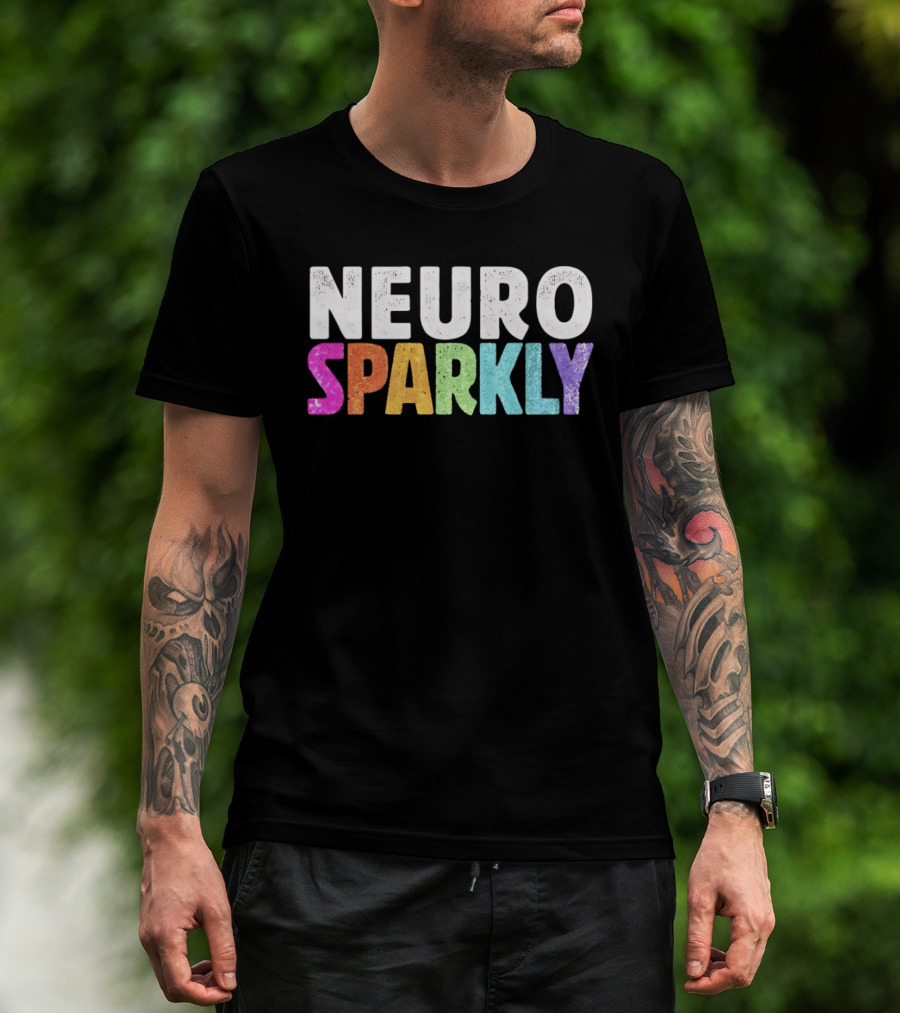 Neuro Sparkly Rainbow Glitter T-Shirt