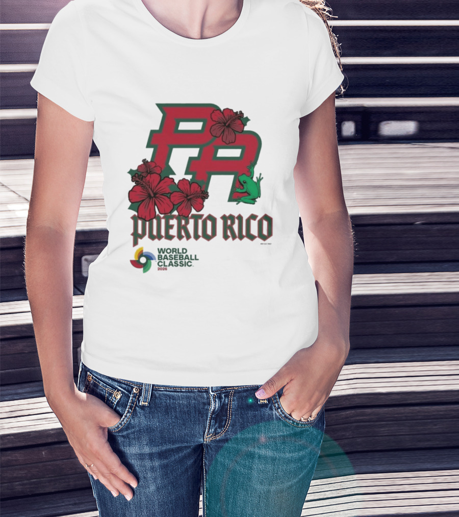 Puerto Rico 2026 World Baseball Classic Hibiscus Coqui T-Shirt