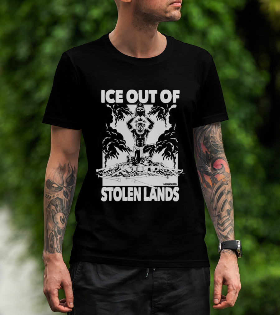 Ice Out Of Stolen Lands Activist Statement By MuckRock T-Shirt