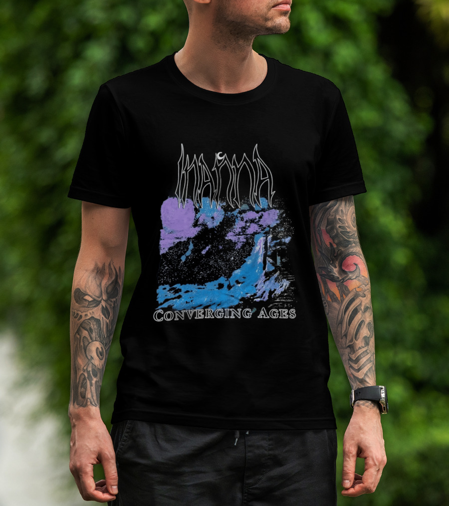 Inanna Converging Ages Abstract Purple And Blue T-Shirt