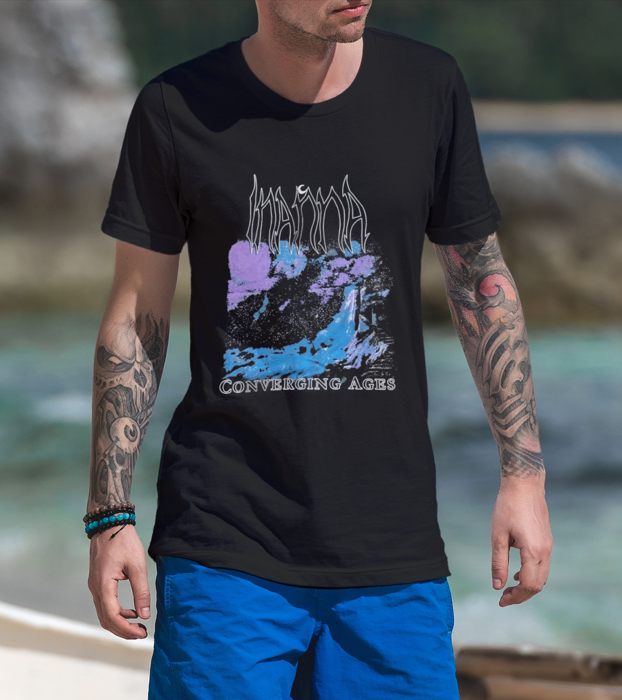 Inanna Converging Ages Abstract Purple And Blue T-Shirt