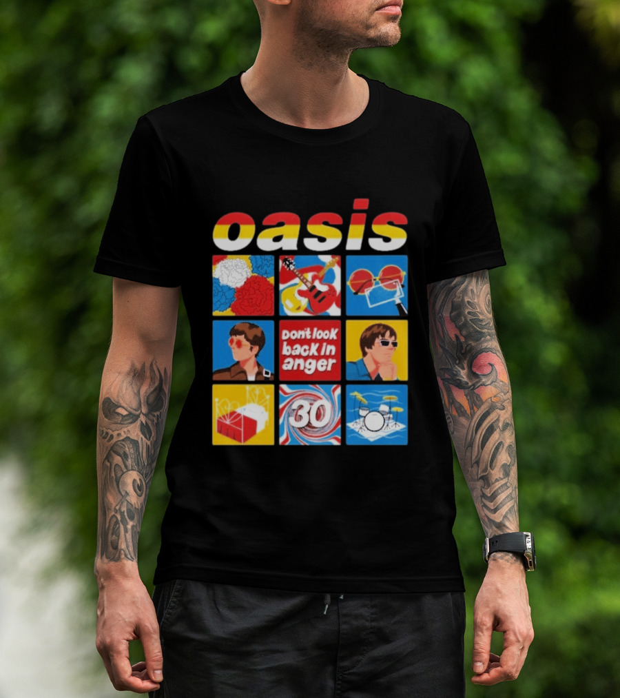 Oasis Don't Look Back In Anger 30 Years Celebration T-Shirt