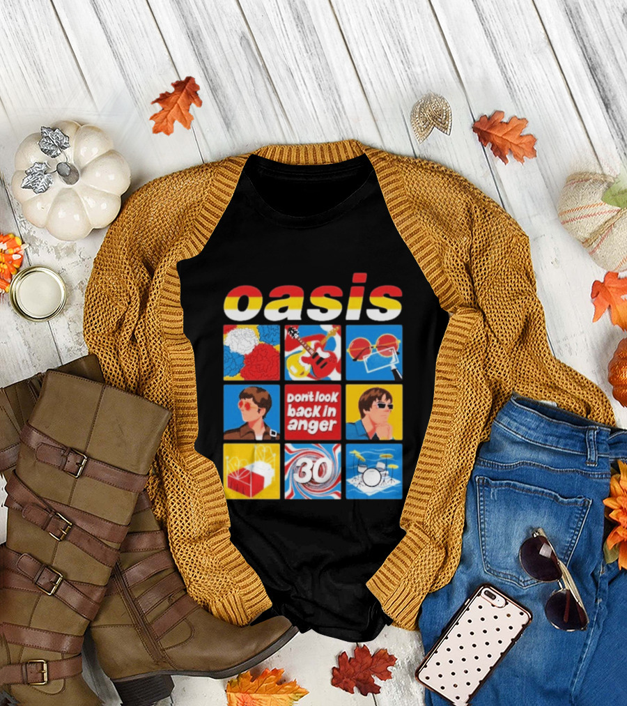 Oasis Don't Look Back In Anger 30 Years Celebration T-Shirt