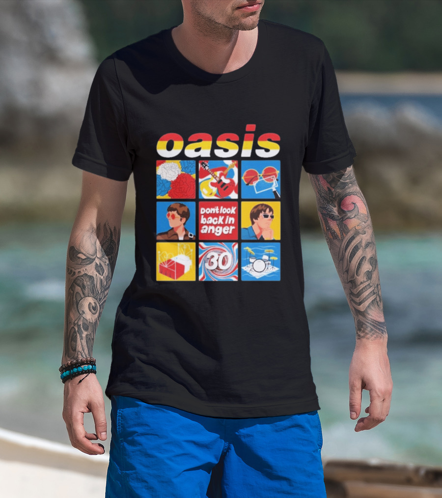 Oasis Don't Look Back In Anger 30 Years Celebration T-Shirt