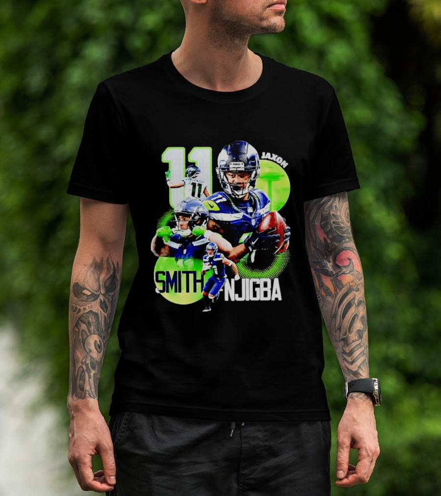 Jaxon Smith Njigba 11 Seattle Seahawks Football Receiver T-Shirt
