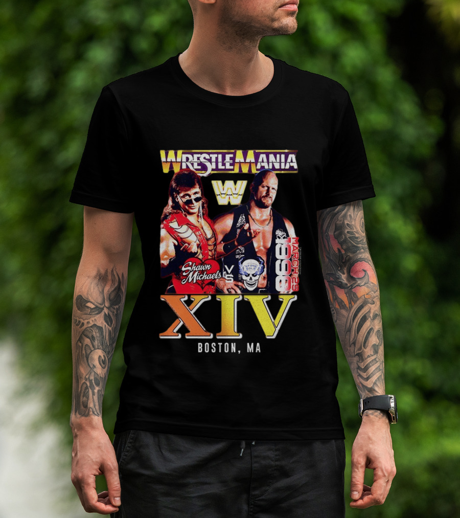 WrestleMania Shawn Michaels Vs Stone Cold March 29 1998 XIV T-Shirt