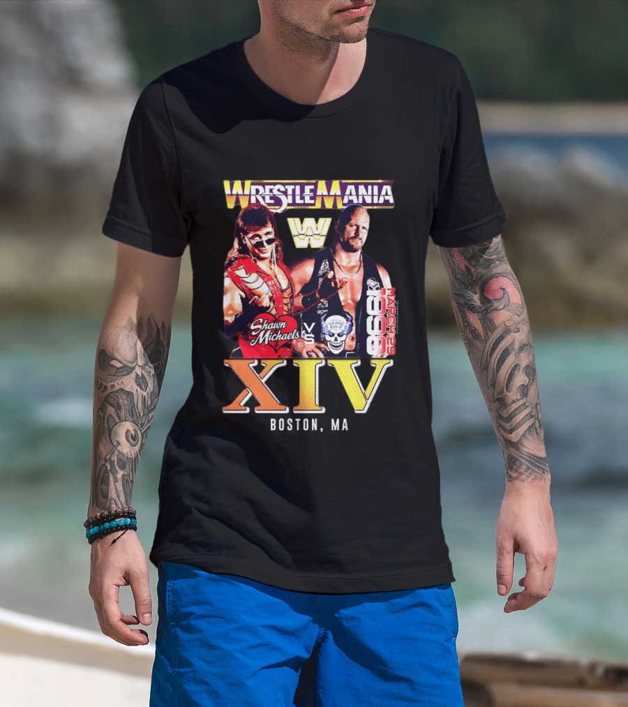 WrestleMania Shawn Michaels Vs Stone Cold March 29 1998 XIV T-Shirt