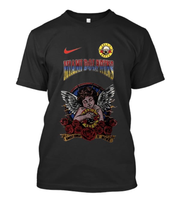Miami Dolphins Guns N Roses Sweet Child O' Mine Collaboration T-Shirt