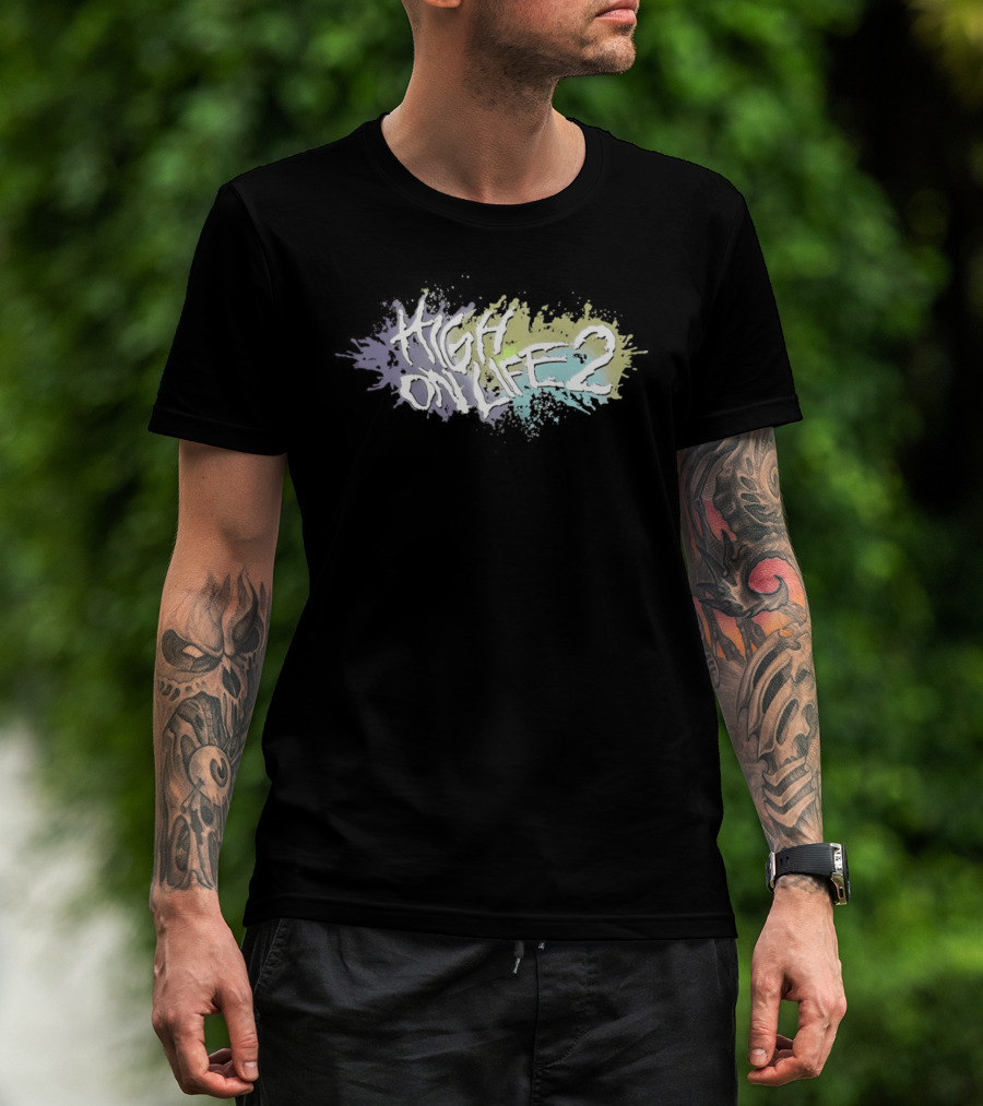 High On Life 2 Paint Splatter Pastel Abstract T-Shirt