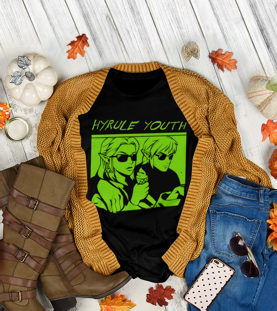 Hyrule Youth The Legend of Zelda Sunglasses and Ice Cream T-Shirt