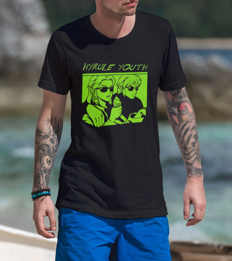 Hyrule Youth The Legend Of Zelda Sunglasses And Ice Cream T-Shirt