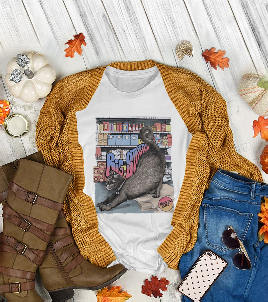 Big Stretch Bodega Cats Groceries Stack T-Shirt