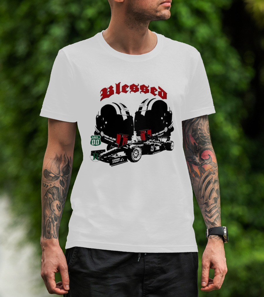 Blessed Formula 1 Racing Vintage Car T-Shirt