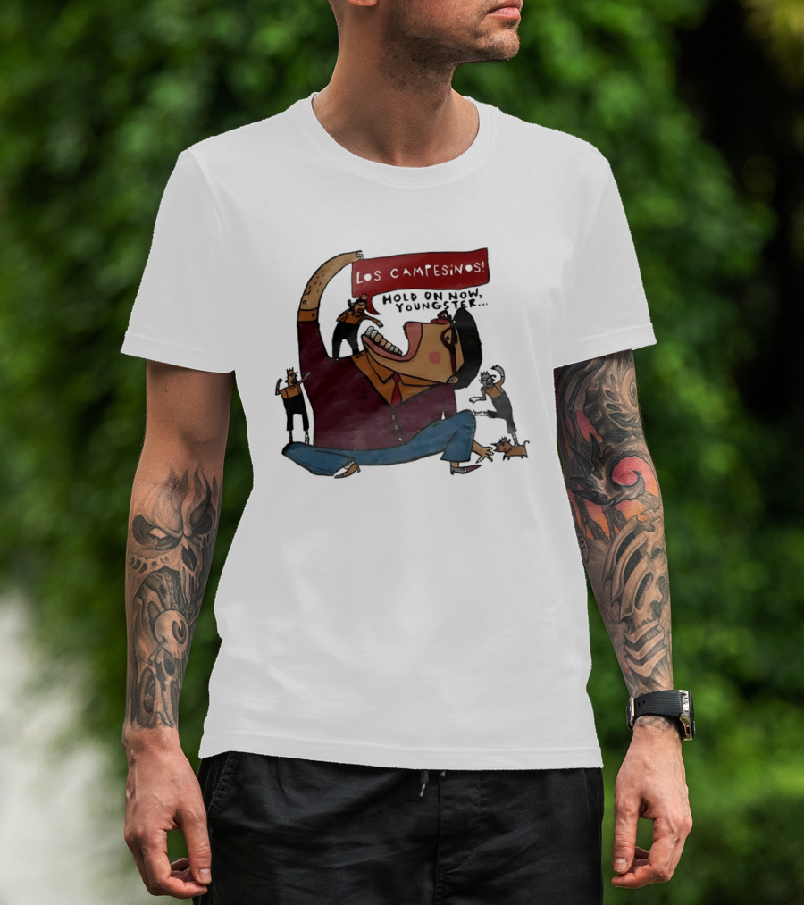 Los Campesinos Hold On Now Youngster Illustrated Characters In Motion T-Shirt