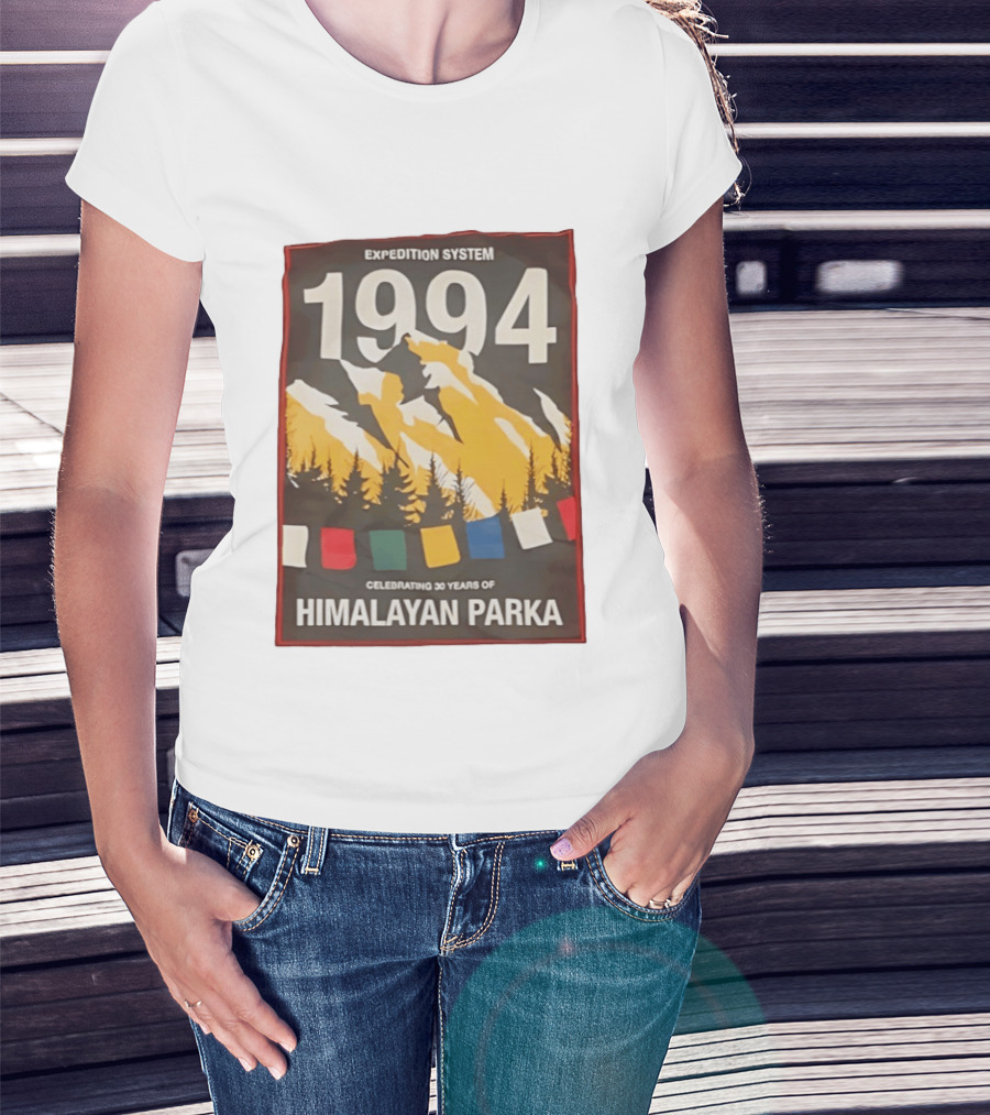 Expedition System 1994 Celebrating 30 Years Of Himalayan Parka Mountain Adventure T-Shirt