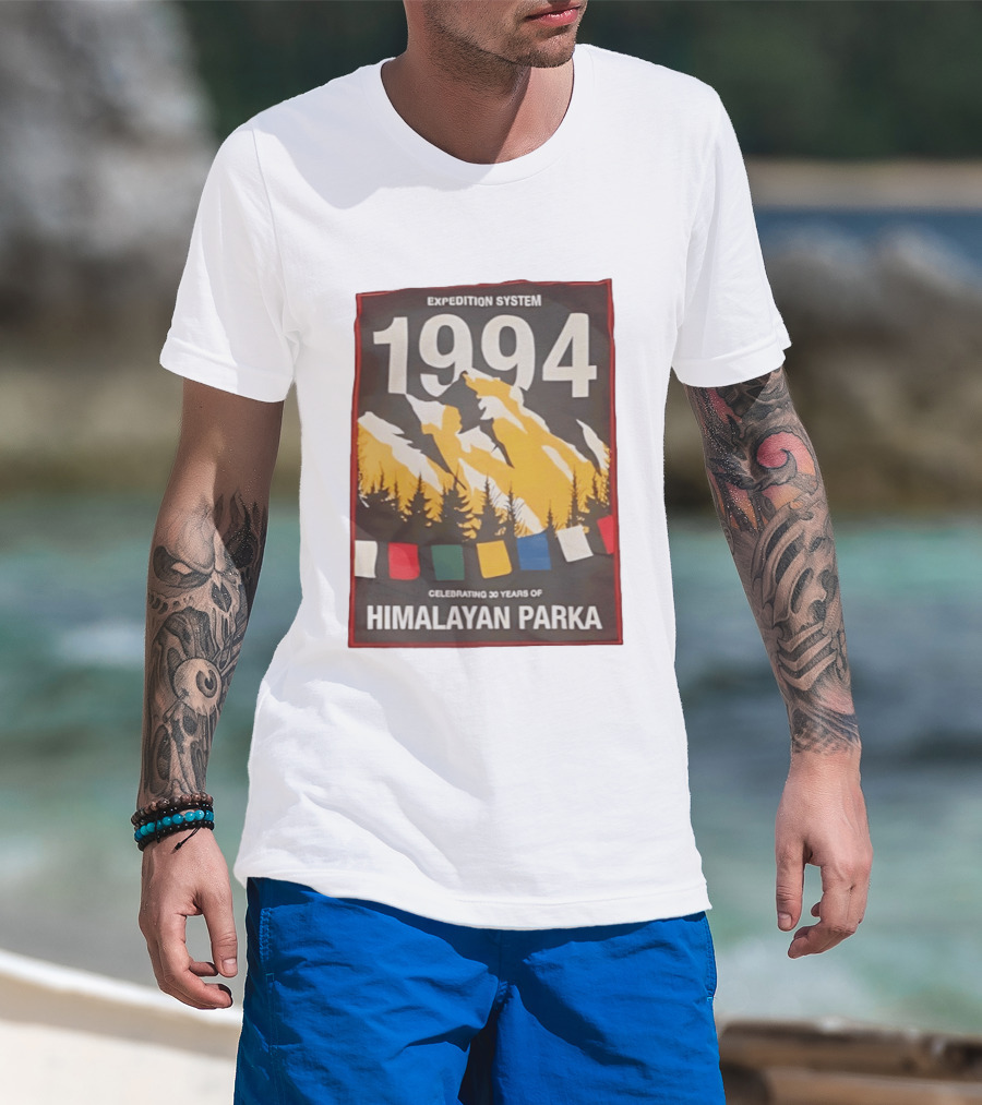 Expedition System 1994 Celebrating 30 Years Of Himalayan Parka Mountain Adventure T-Shirt