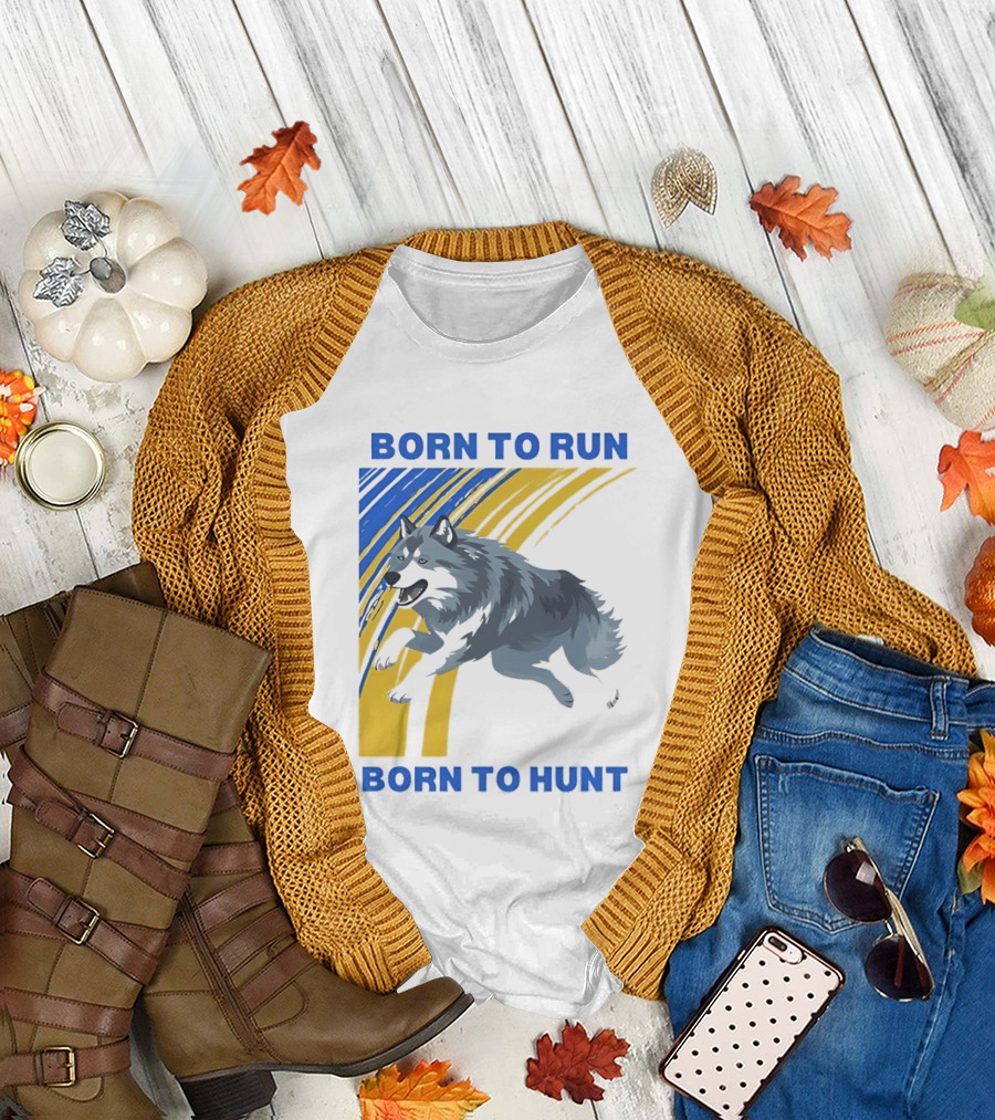 Born to Run Born to Hunt Wolf T-Shirt