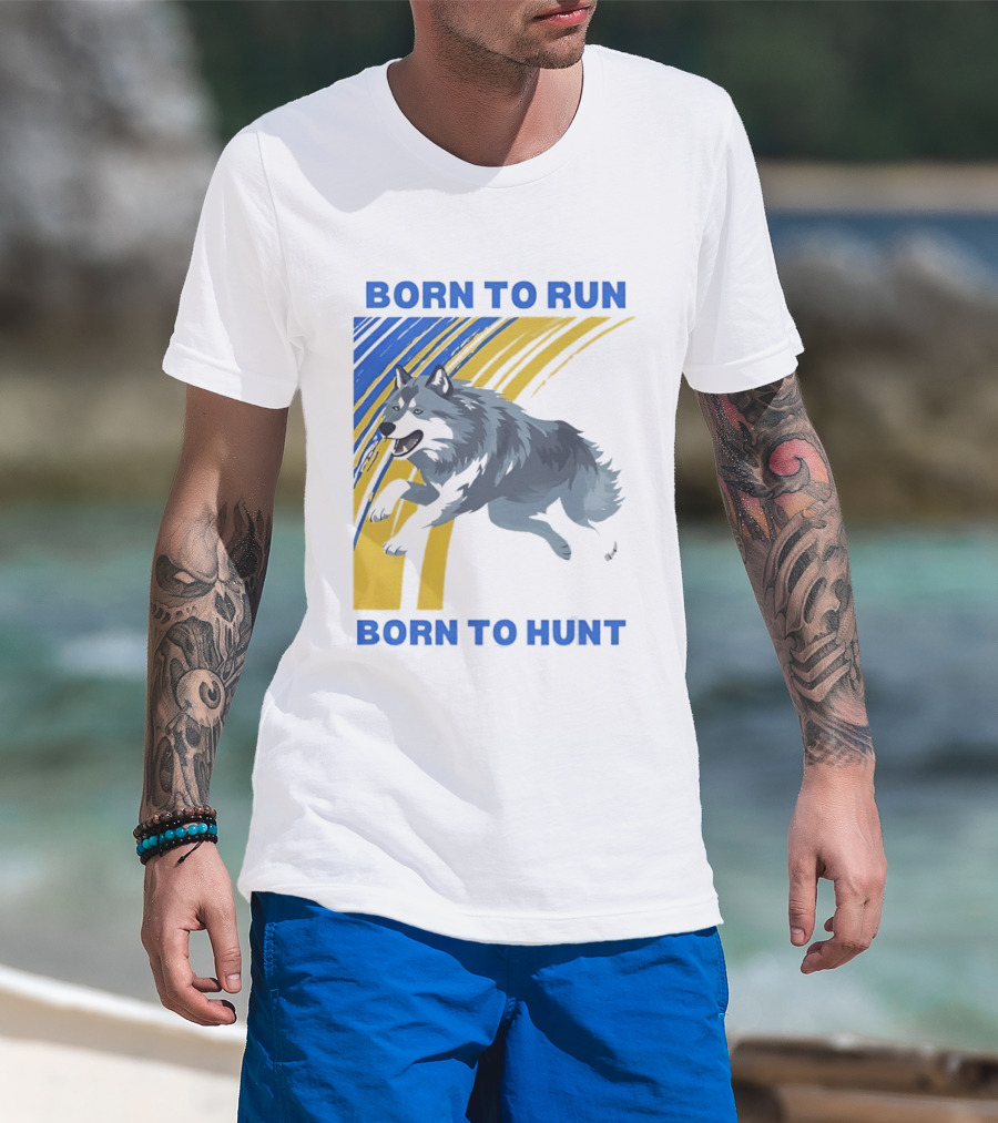 Born To Run Born To Hunt Wolf T-Shirt