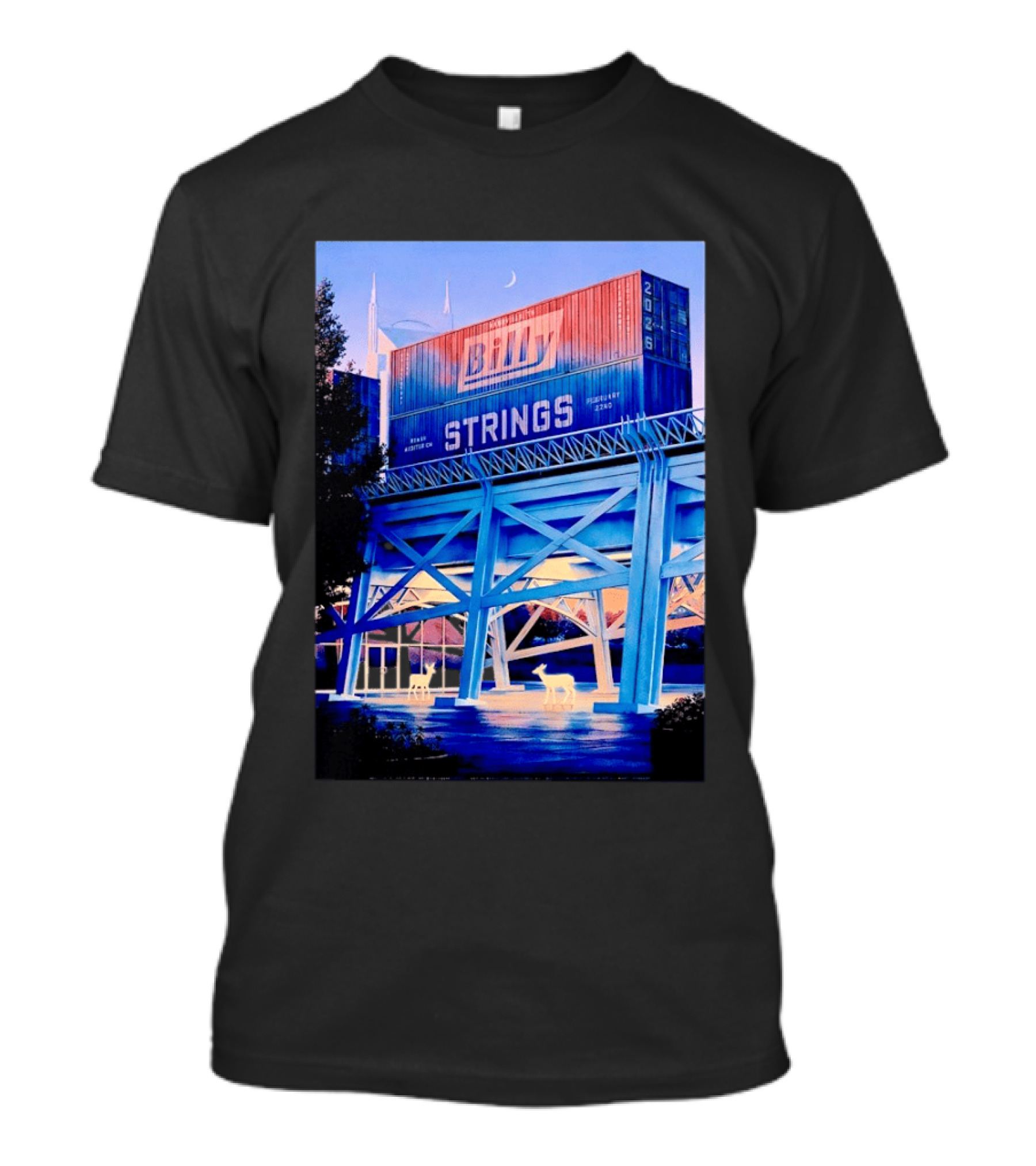 Billy Strings Nashville Tennessee February 20 To 22 2026 With Bridge And Deer T-Shirt