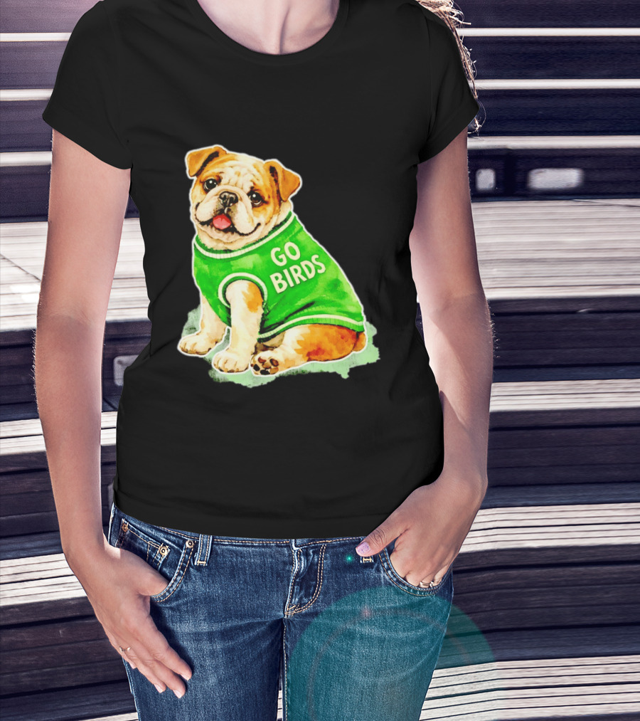 Briish Bulldog Go Birds Phillygoat Passyunk Avenue Green Jersey T-Shirt