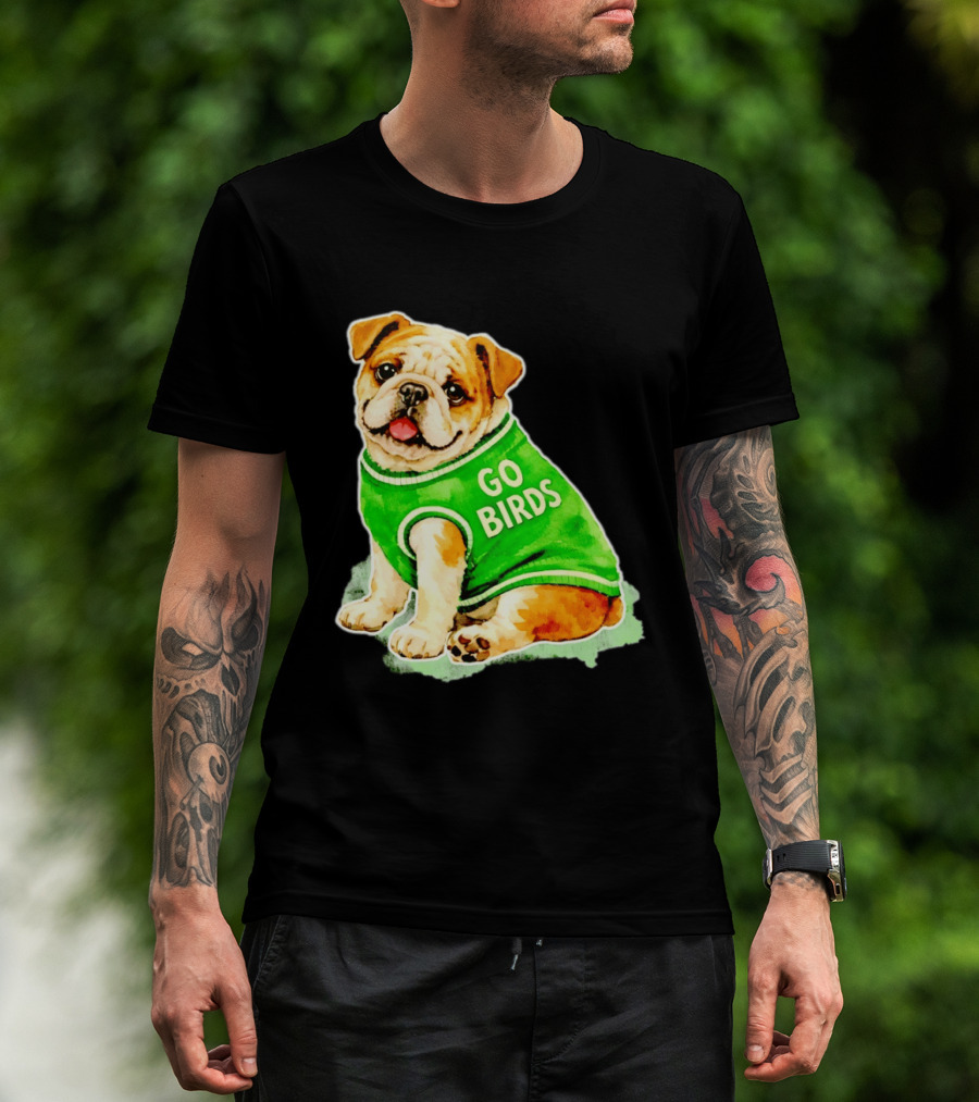 Briish Bulldog Go Birds Phillygoat Passyunk Avenue Green Jersey T-Shirt