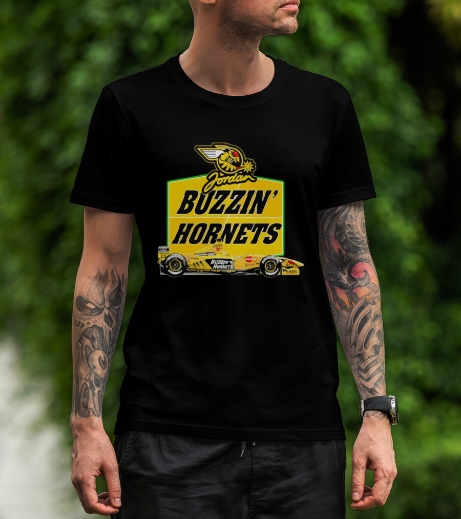 Buzzin' Hornets Jordan F1 En Honda Car T-Shirt