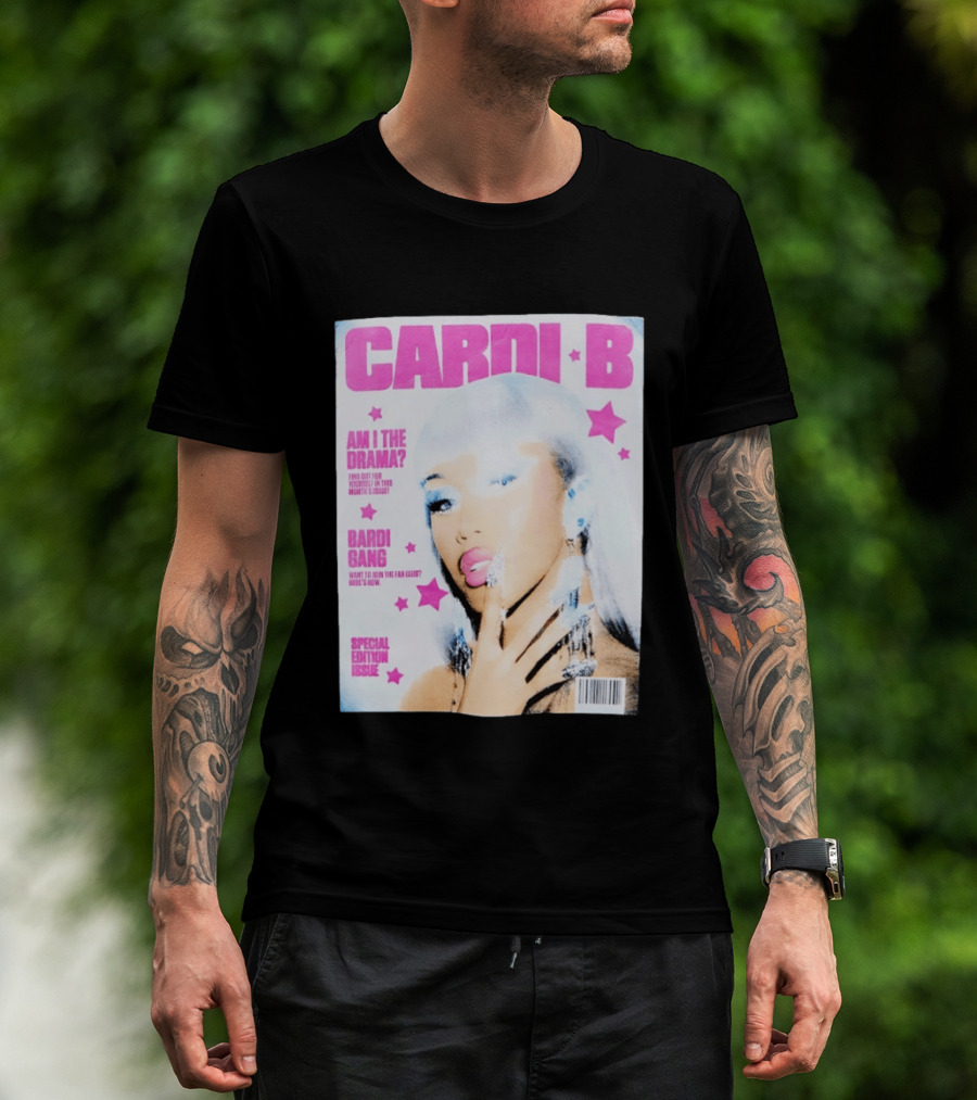 Cardi B Am I The Drama Special Edition Magazine Cover Bardi Gang T-Shirt