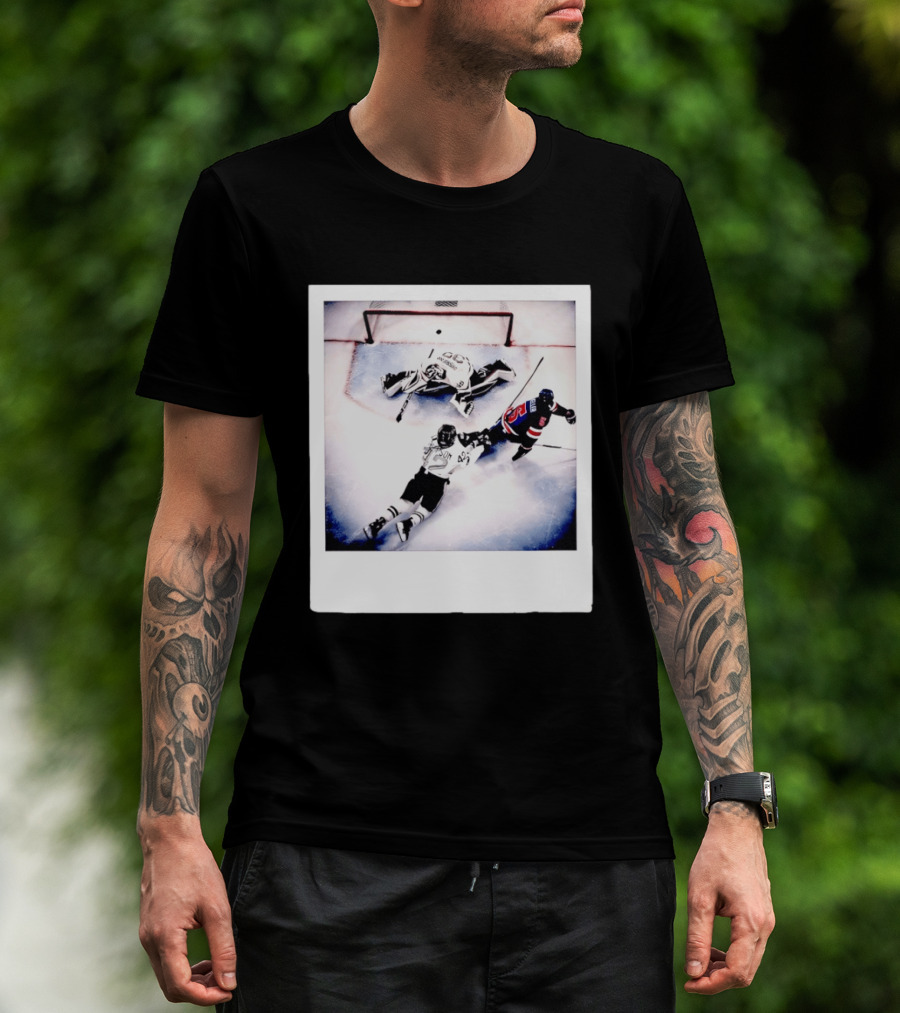 Women's Hockey USA Golden Goal Megan Keller Polaroid Picture T-Shirt