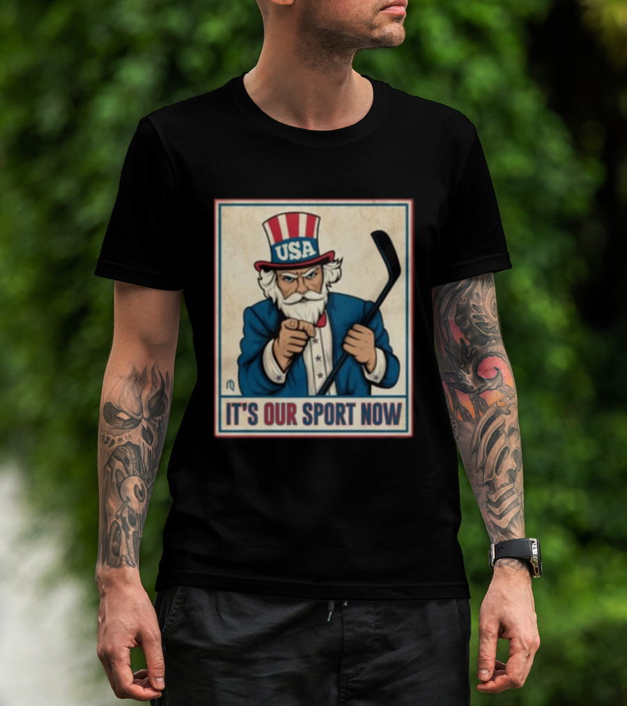 USA Hockey Uncle Sam It's Our Sport Now T-Shirt