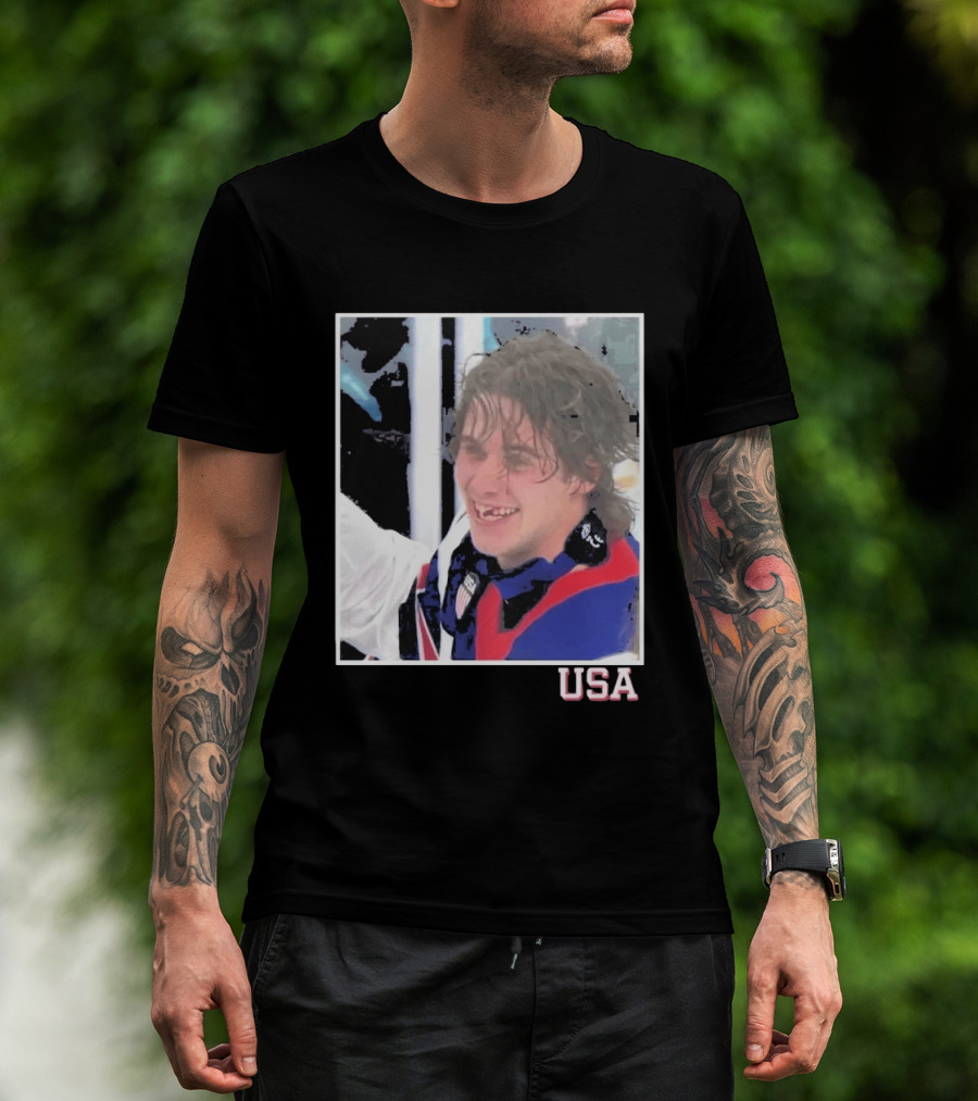 USA Hockey Jack Hughes Overtime Winner Celebration Moment T-Shirt