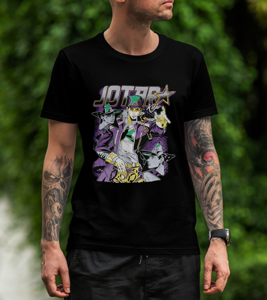 Jotaro Kujo Jojo's Bizarre Adventure Purple Star T-Shirt