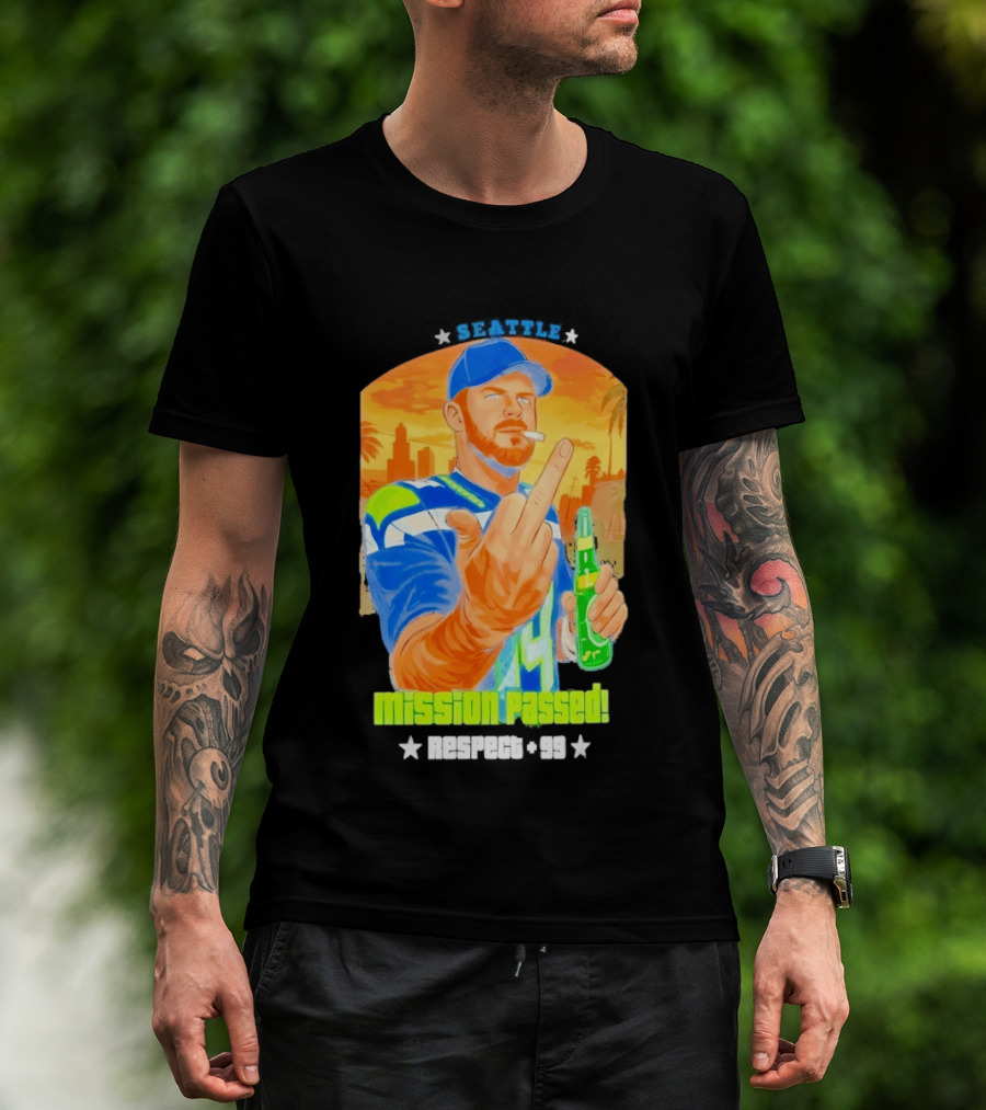 Mission Passed Sam Darnold Seattle Middle Finger Seahawks T-Shirt