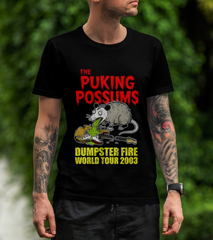 The Puking Possums Dumpster Fire World Tour 2003 Puking Possum T-Shirt