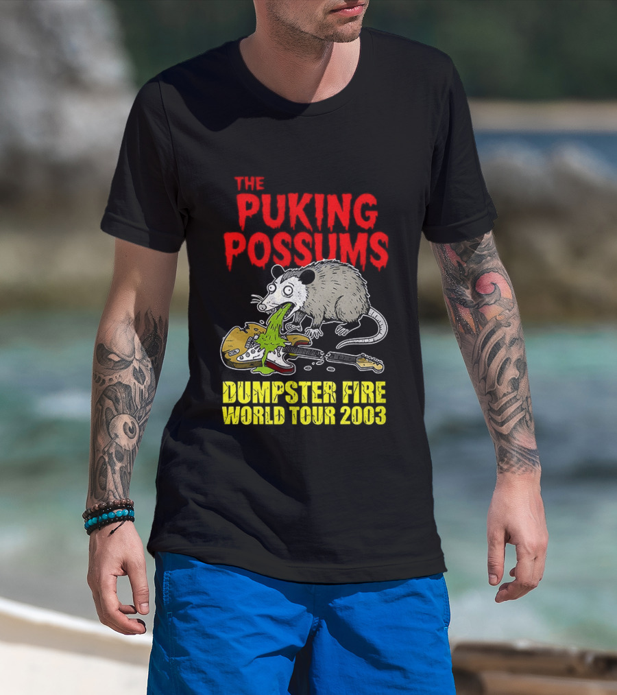 The Puking Possums Dumpster Fire World Tour 2003 Puking Possum T-Shirt