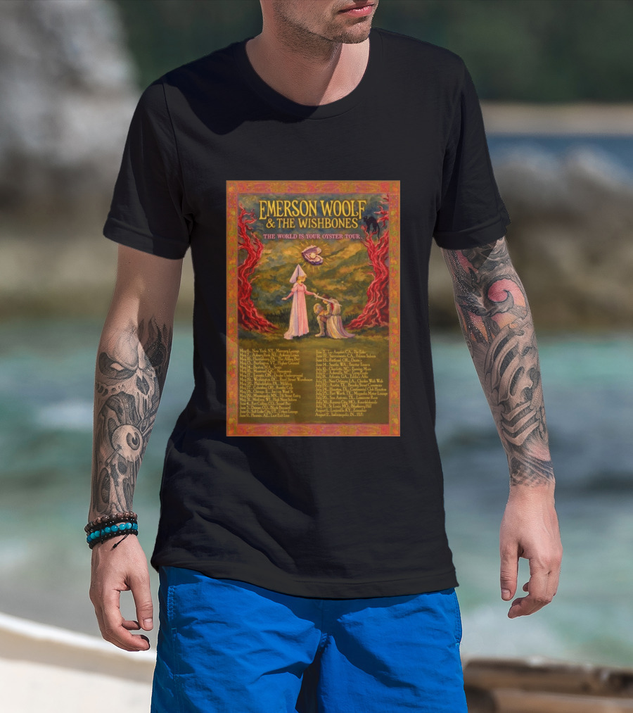 Emerson Woolf And The Wishbones Tour Dates The World Is Your Oyster Tour 2026 Concert T-Shirt