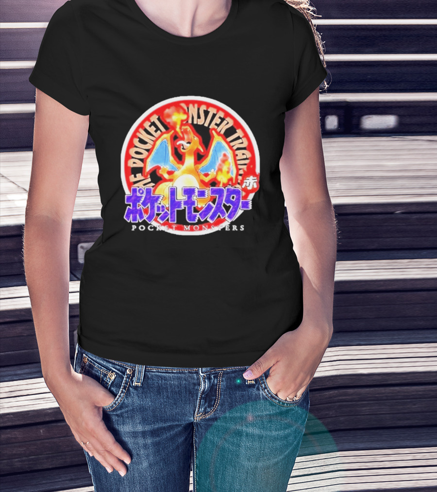 Pokemon Pocket Monster Trainer Charizard Japanese 30th Anniversary T-Shirt