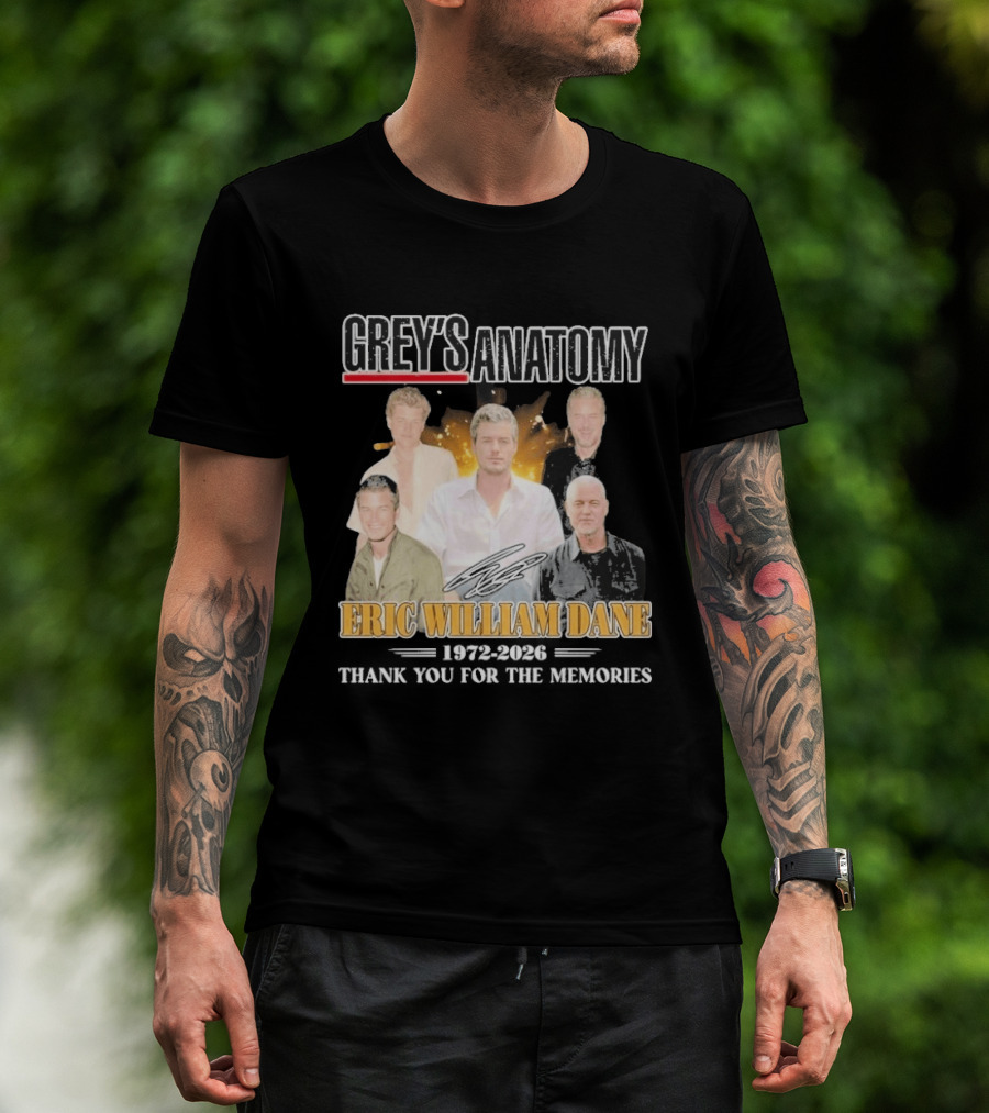 Eric William Dane Grey's Anatomy Thank You For The Memories T-Shirt