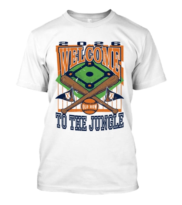 Auburn Tigers 2026 Welcome To The Jungle Baseball Field And Crossed Bats T-Shirt