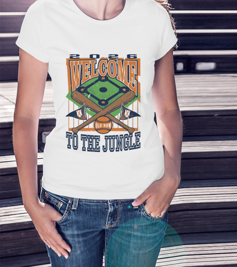 Auburn Tigers 2026 Welcome To The Jungle Baseball Field And Crossed Bats T-Shirt