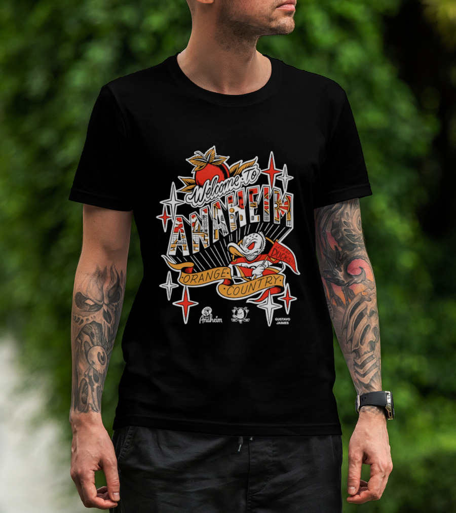 Welcome To Anaheim Ducks Orange County Disney Collaboration T-Shirt