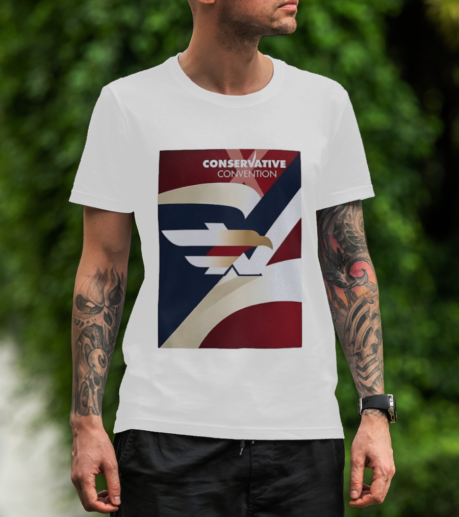 CONSERVATIVE CONVENTION Eagle American Flag T-Shirt
