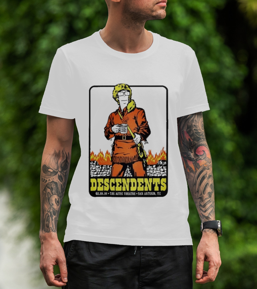 Descendents Coffee Aztec Theatre San Antonio Feb 28 2026 T-Shirt