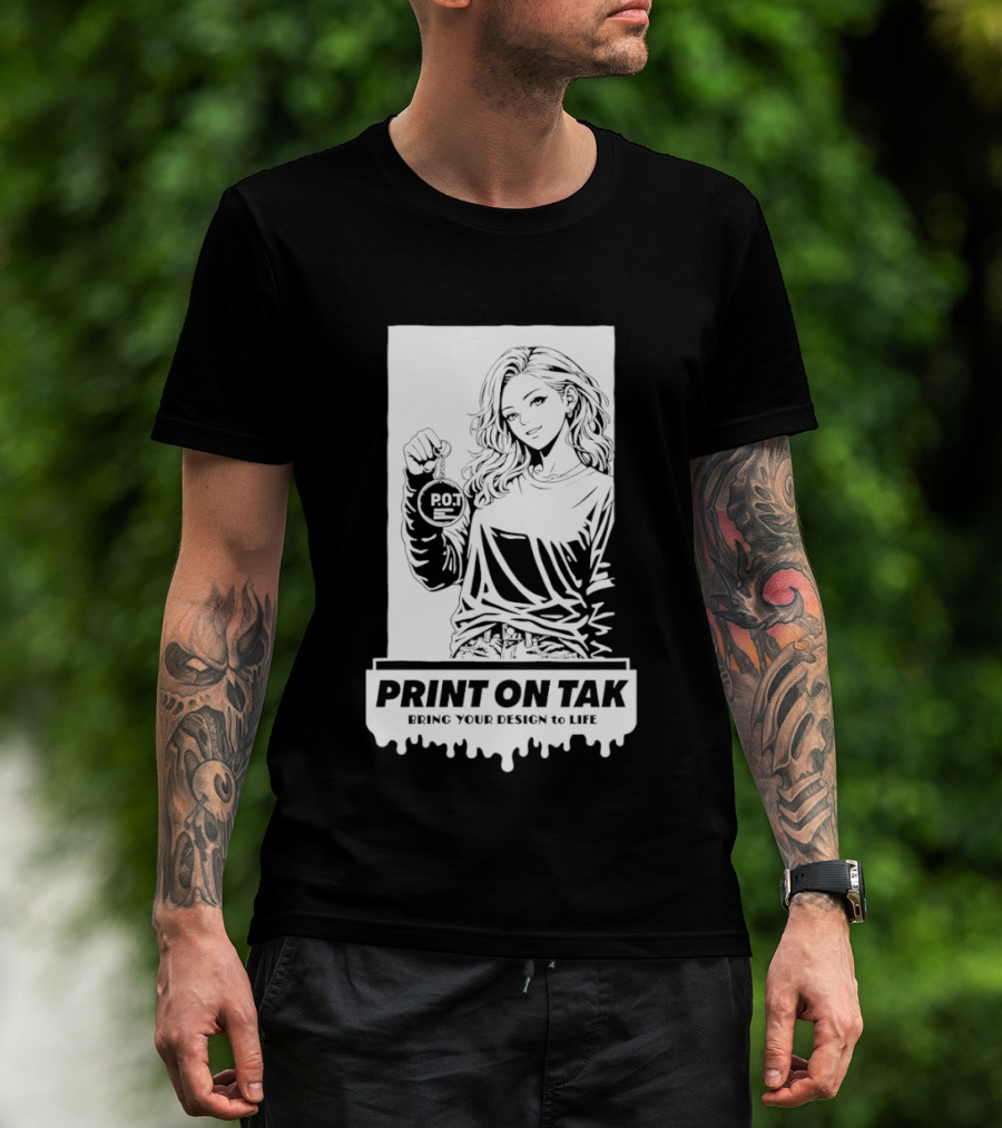 PRINT ON TAK Beautiful Girl Holding POT Bring Your Vision To Life T-Shirt