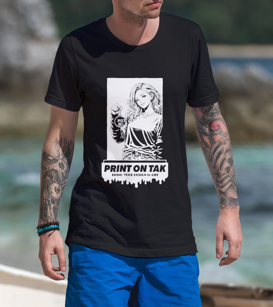 PRINT ON TAK Beautiful Girl Holding POT Bring Your Vision To Life T-Shirt
