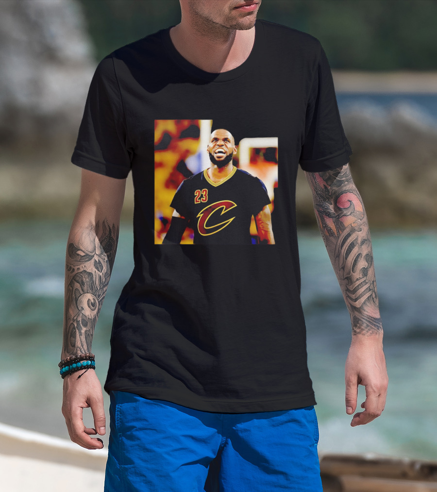 LeBron James Cleveland Cavaliers 23 Iconic Basketball Image T-Shirt