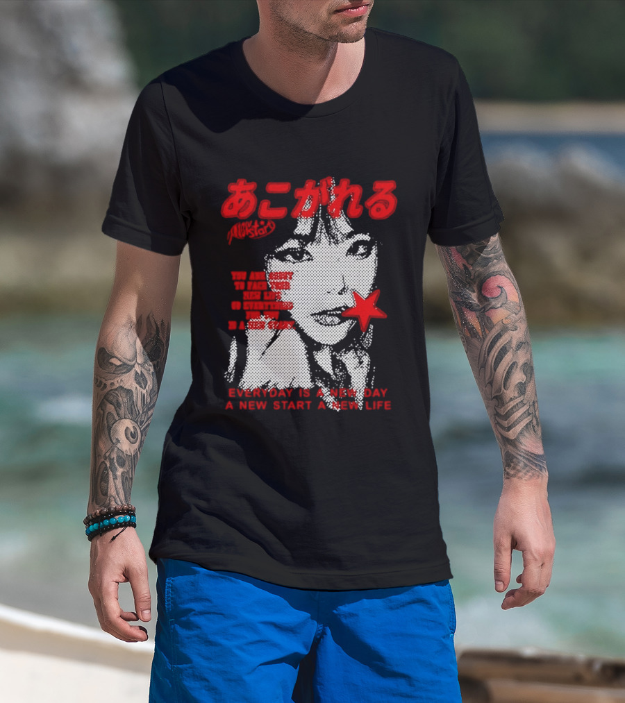 Girl Japan Everyday Is A New Day New Start New Life T-Shirt