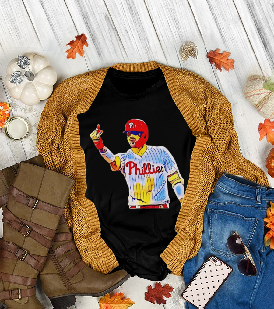 Philadelphia Phillies Nick Castellanos Gesture Baseball Moment T-Shirt